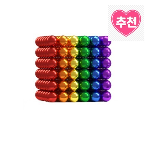 작은 불편을 없애준 네오 자석큐브 버키볼 마그넷 구슬블럭 5mm 레인보우 216+6알 · 네이버 쇼핑 커넥트 제공 상품 이미지