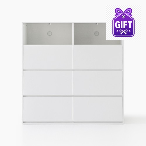 깔끔한 디자인의 피크 서랍장 6칸 1200x500x1200mm, 4단, 화이트로 우리 집을 정리해보세요 · 네이버 쇼핑 커넥트 제공 상품 이미지