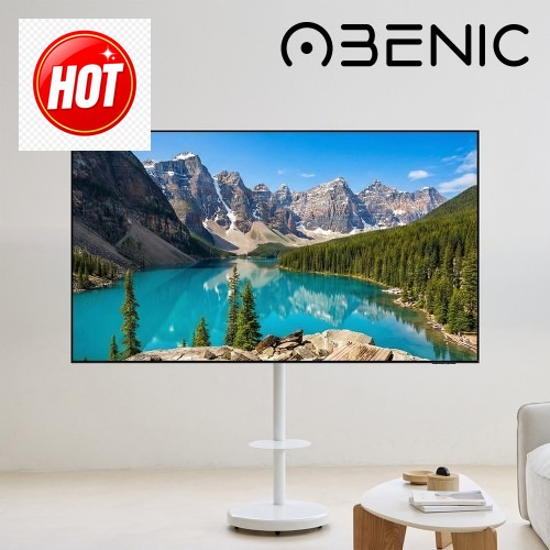 깔끔한 디자인과 편리함이 마음에 드는 오베닉 이동식 TV 거치대 · 네이버 쇼핑 커넥트 제공 상품 이미지